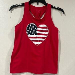 🟡 THE CHILDREN’S PLACE Girls Red Tank Top. Size 7/8.
